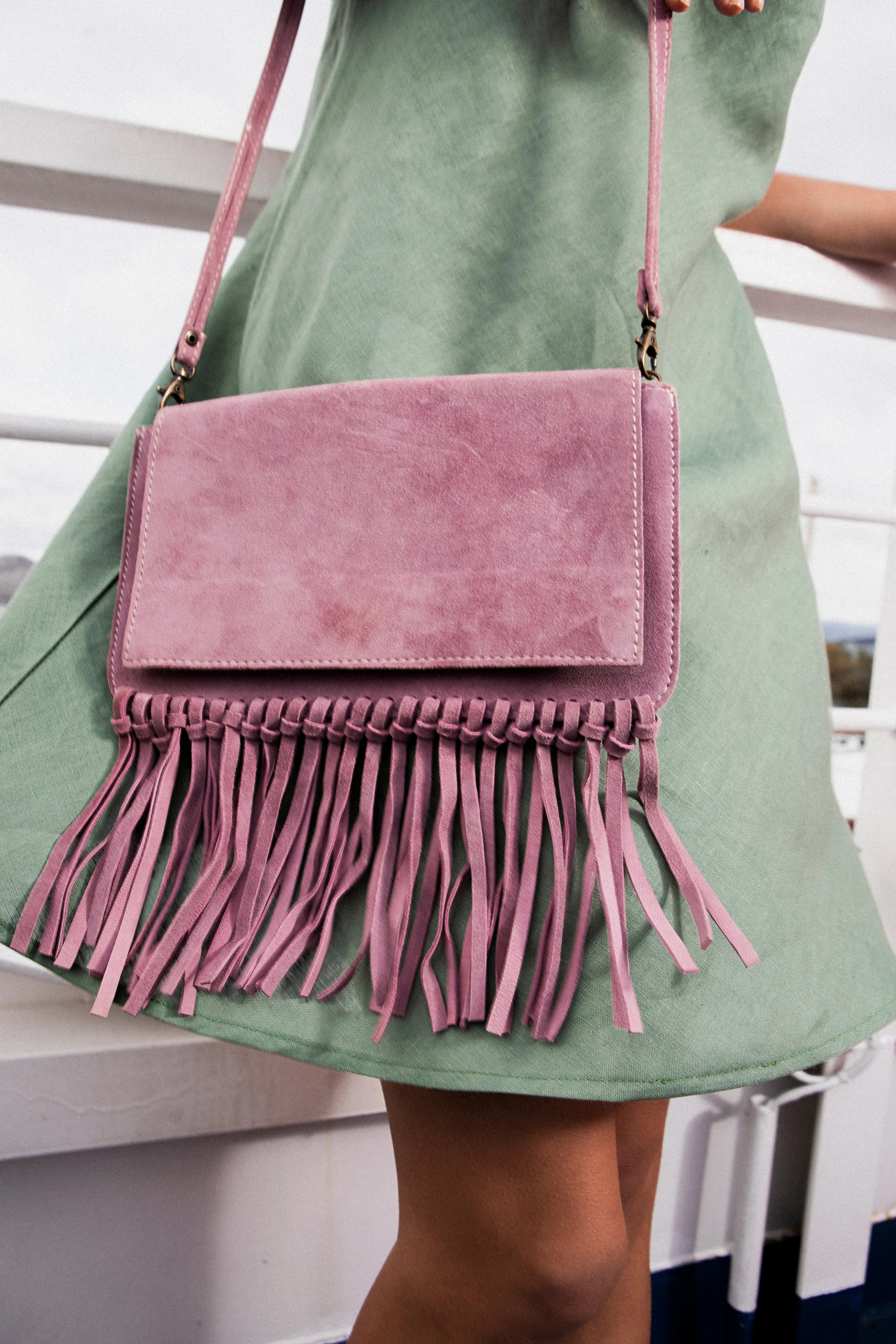 ' Nostalgia ' Suede Fringe Bag