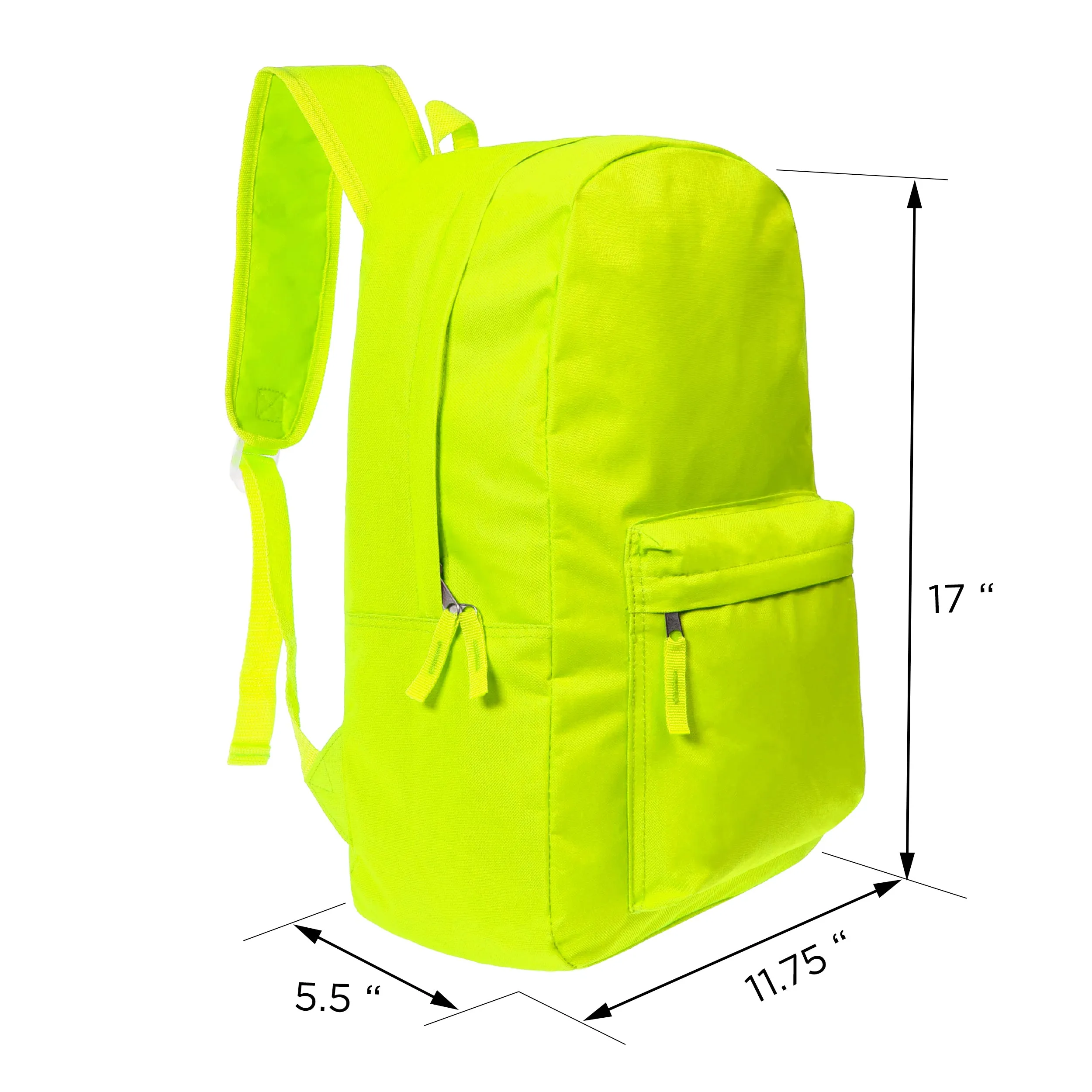 12 Wholesale Backpacks in 6 Bright Colors & 12 Bulk School Supply Kits of Your Choice