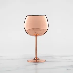 18 oz Brushed Stainless Steel Wine Glasses