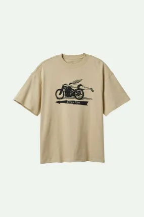 20th Anniversary Flyer Heavyweight Relaxed T-Shirt - Cream Classic Wash