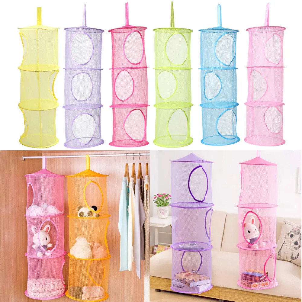 3 Shelf Hanging Storage Bag For Toys 75 x 26cm