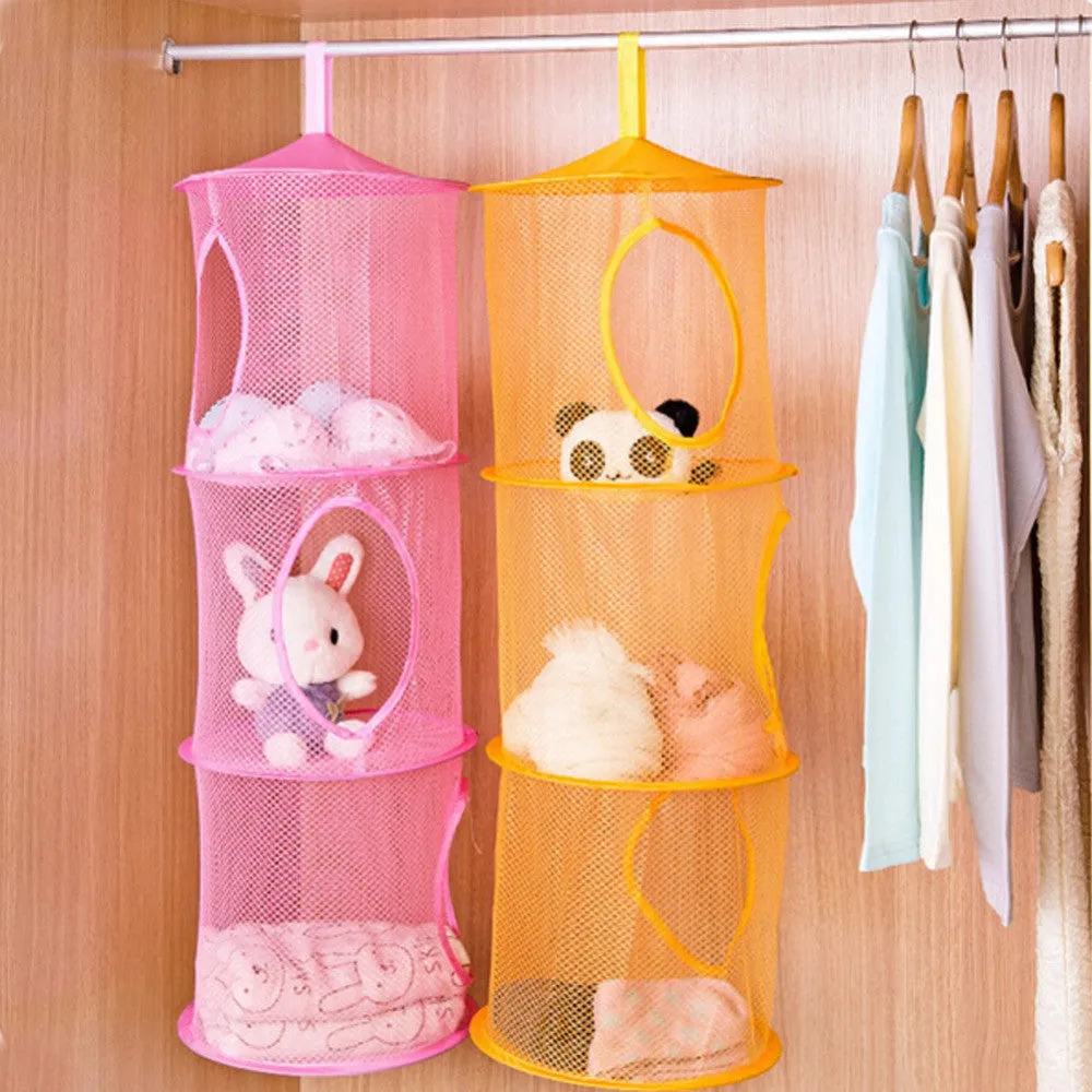 3 Shelf Hanging Storage Bag For Toys 75 x 26cm