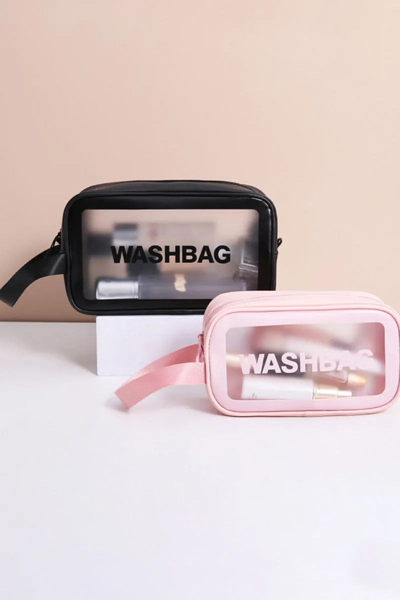 3SET TRAVEL PORTABLE LETTER GRAPHIC MAKEUP WASH BAG