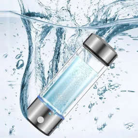 420ML Portable Electrolysis Hydrogen Generator Water Filter Bottle Glass