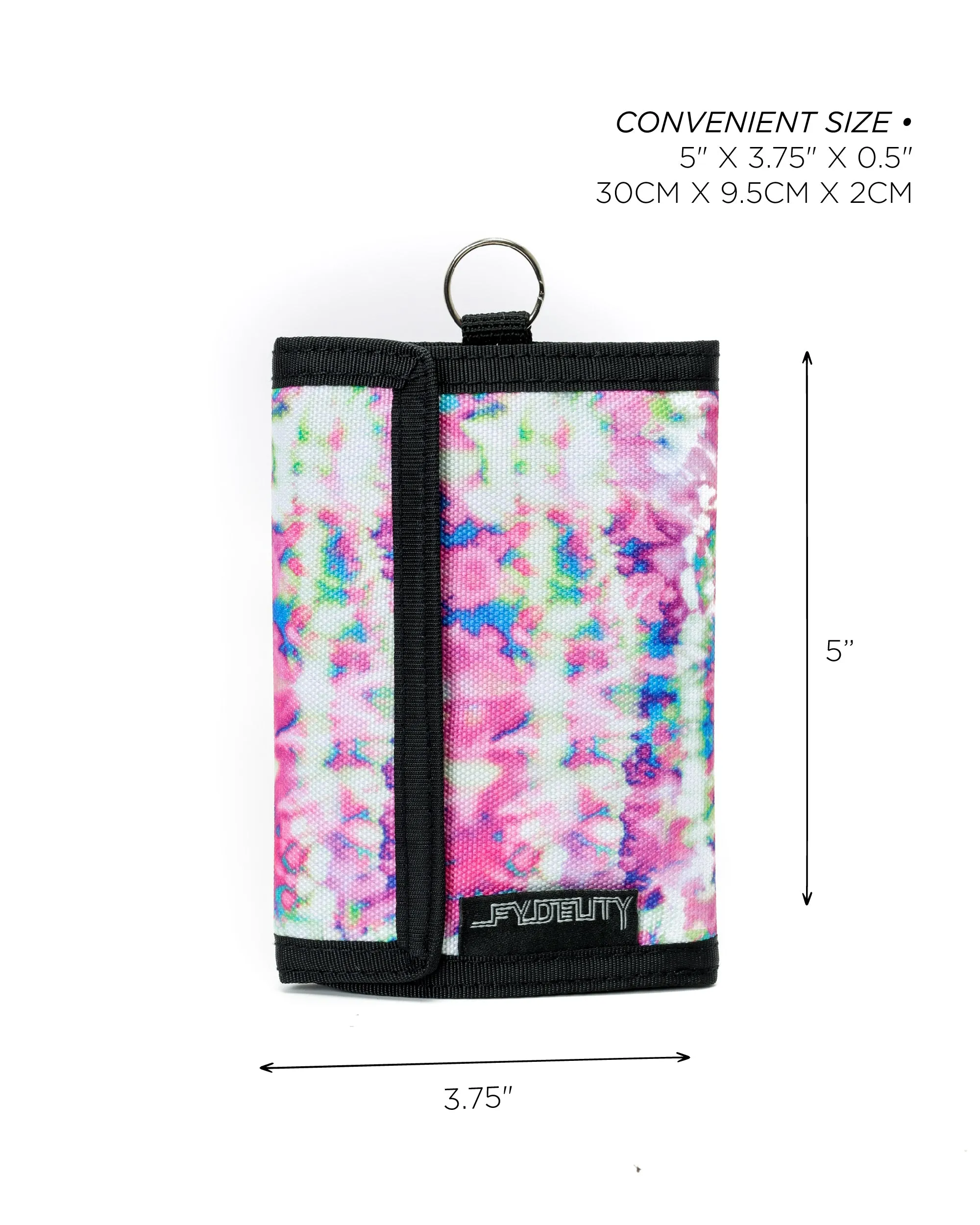 80's Wallet | Bi-Fold RFID |Tie Dye Pink Crackle