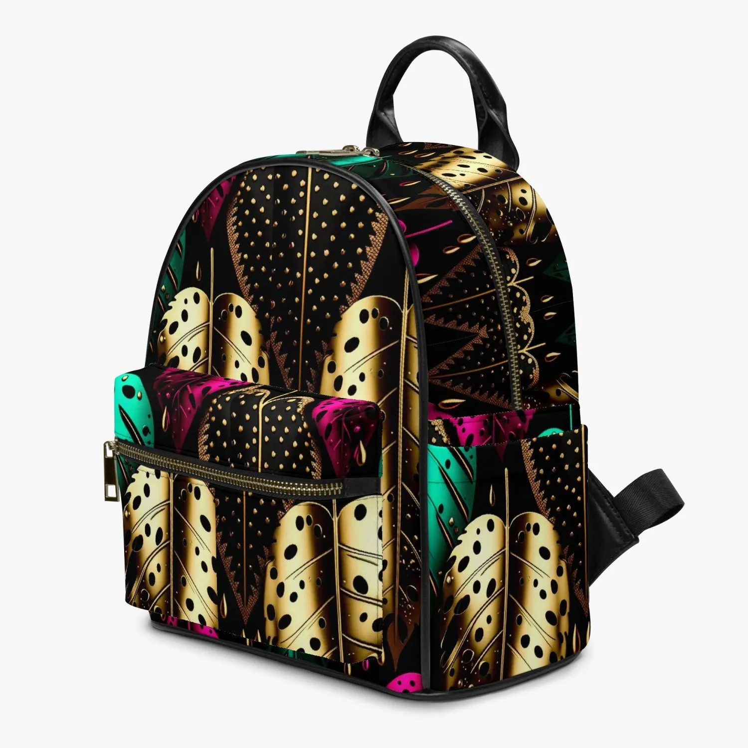 909. All Over Printed PU Backpack