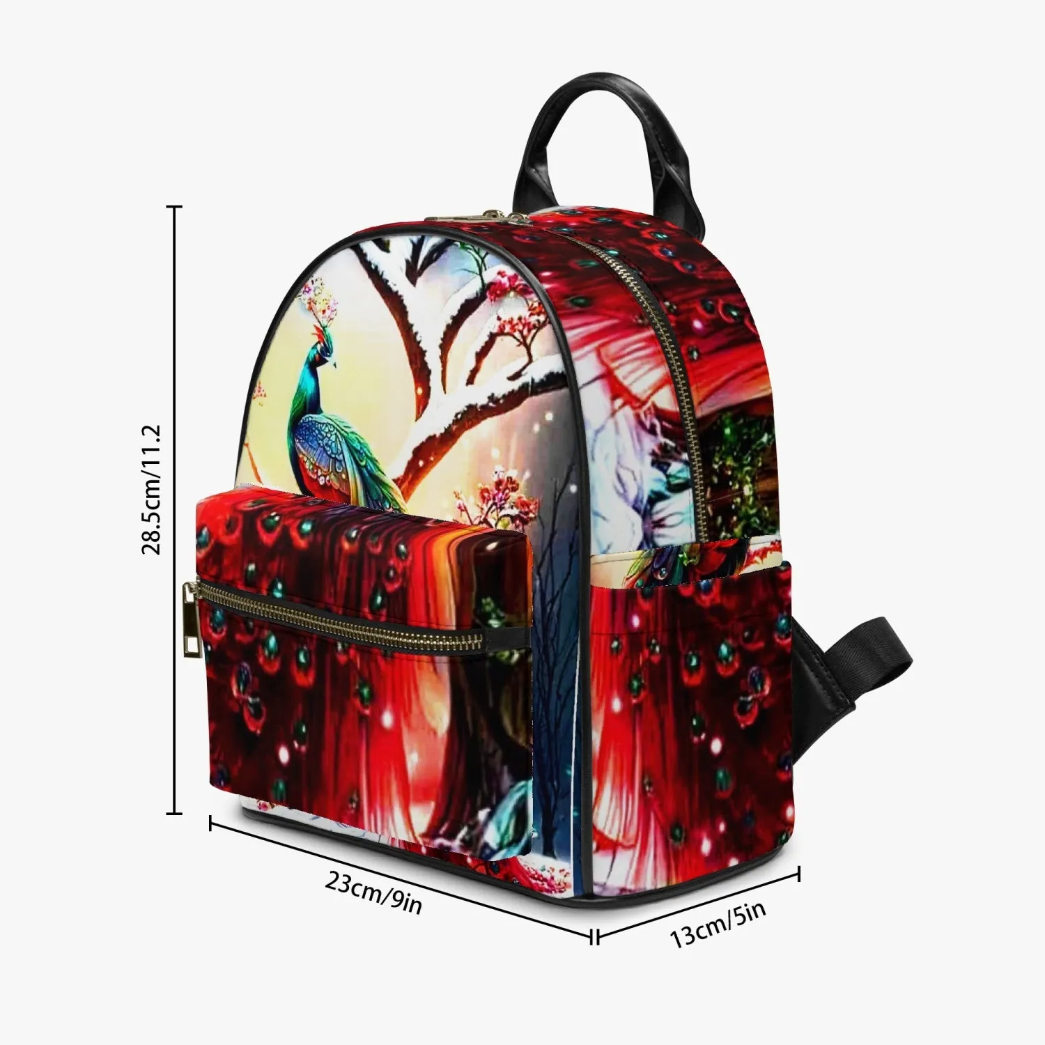 909. All Over Printed PU Backpack