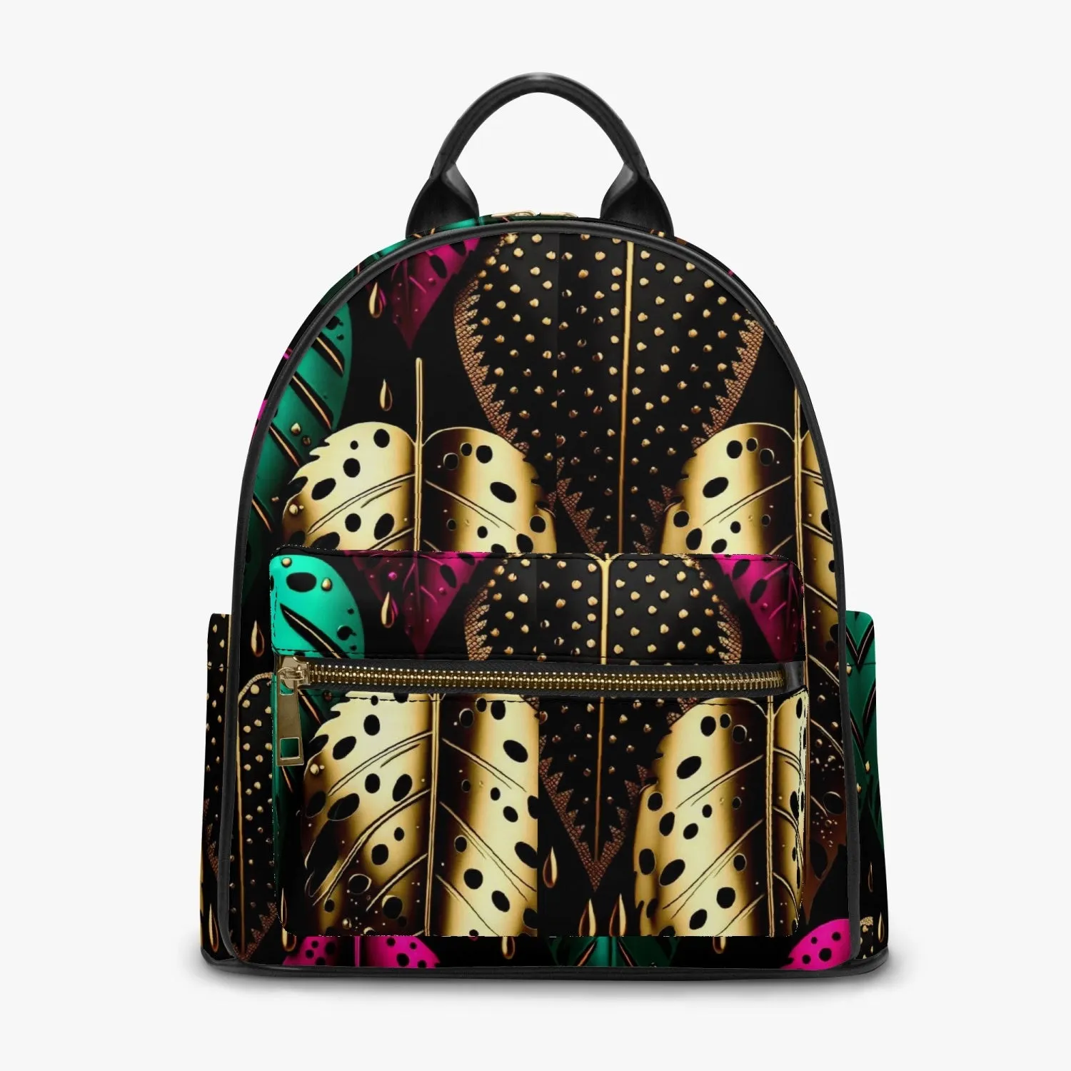 909. All Over Printed PU Backpack