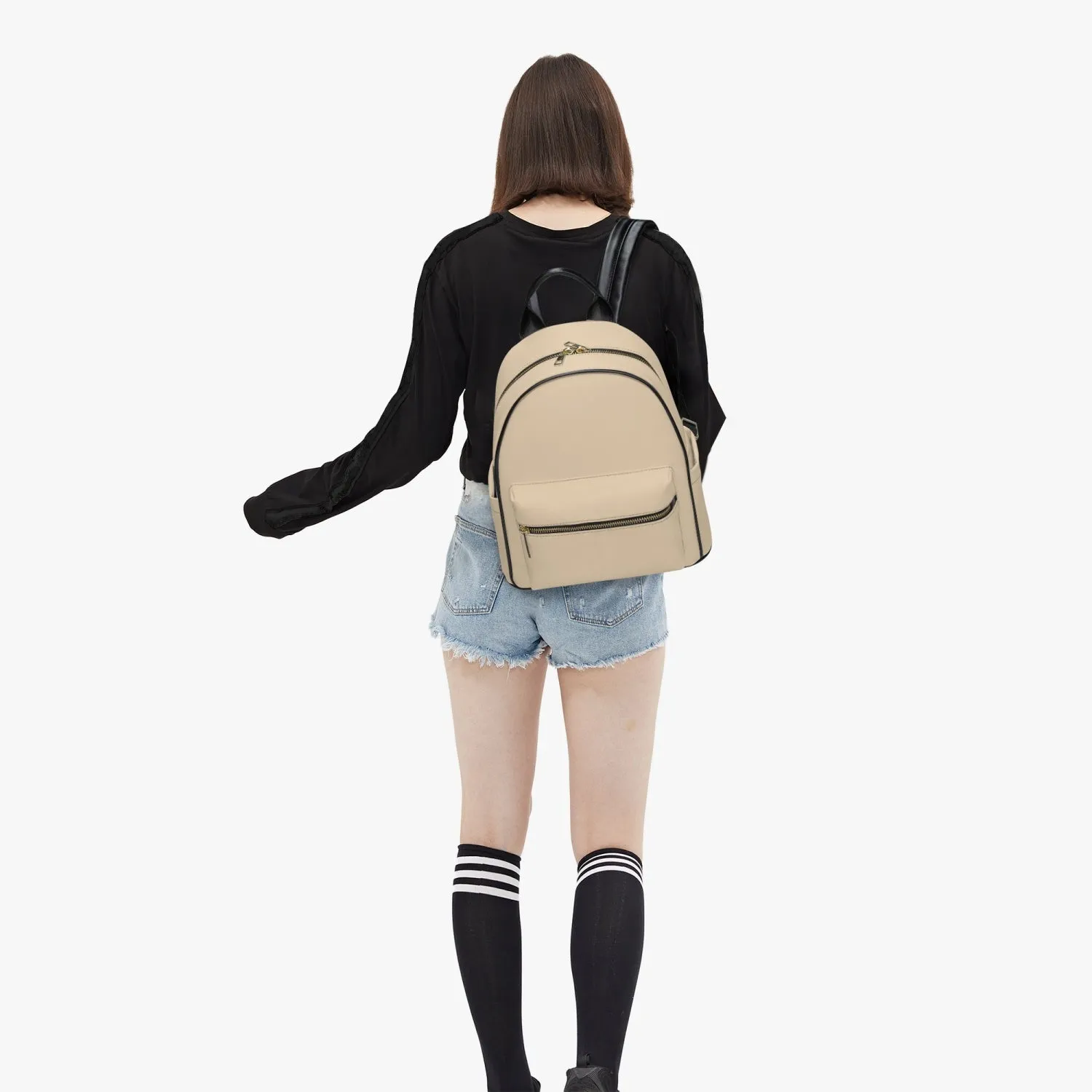 909. All Over Printed PU Backpack