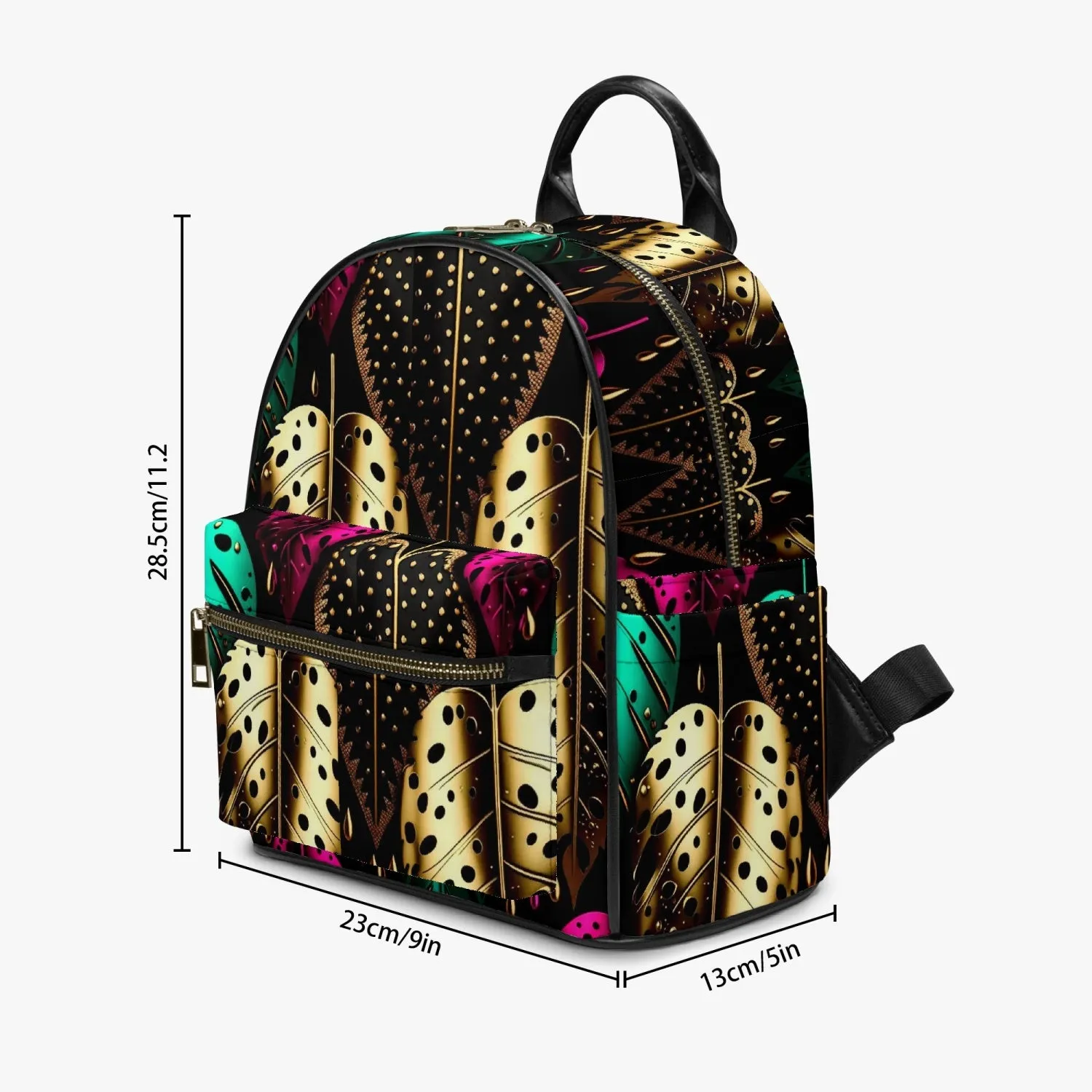 909. All Over Printed PU Backpack