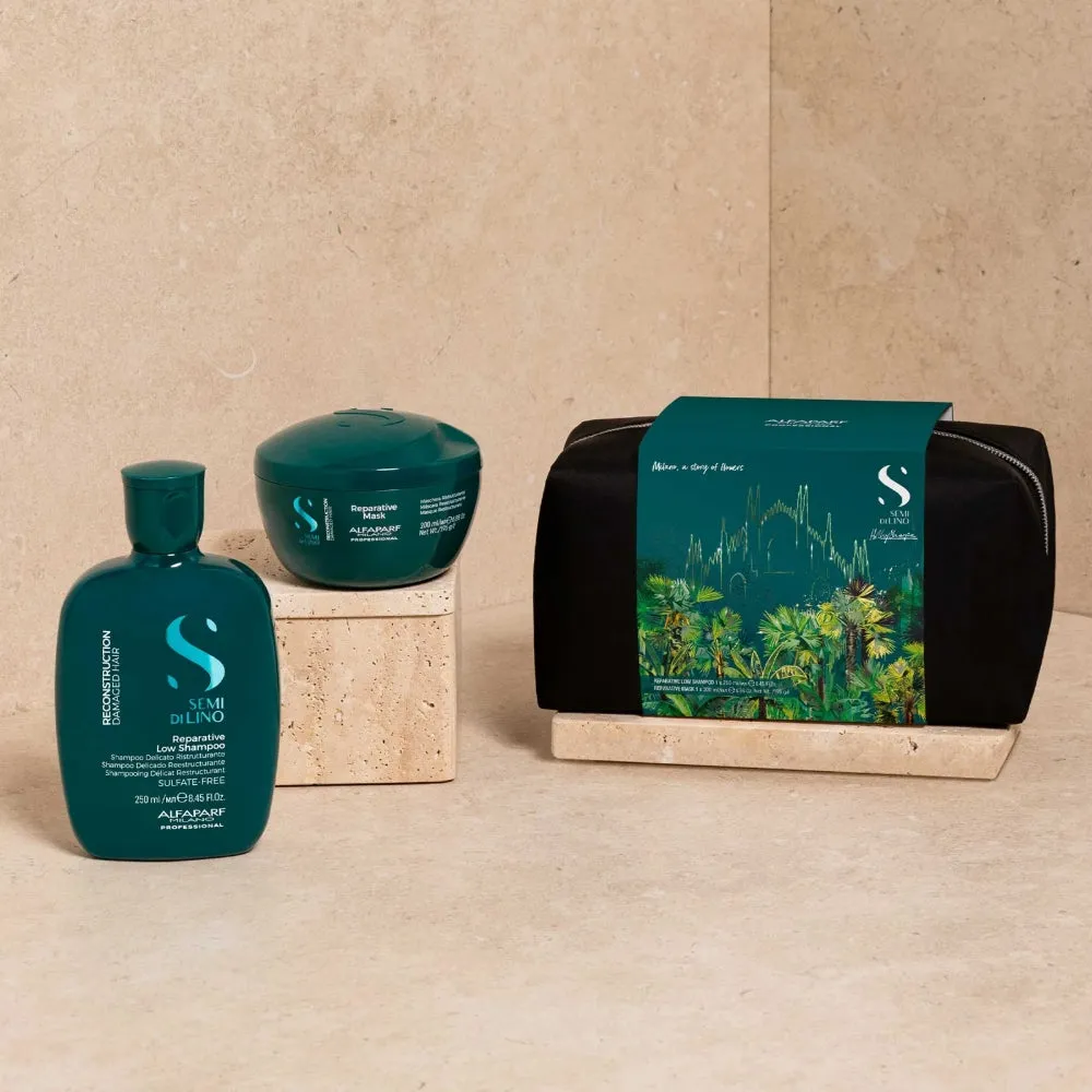 Alfaparf Milano Semi Di Lino Reparative Reconstruction Holiday Gift Set