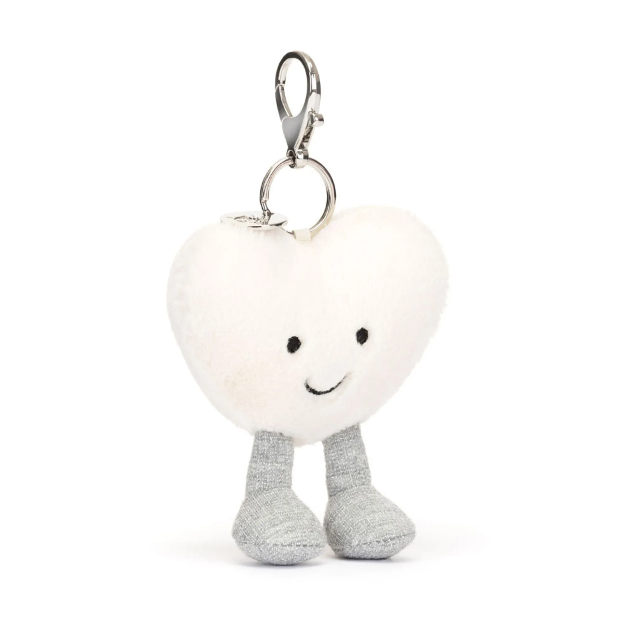 Amuseable Cream Heart Bag Charm