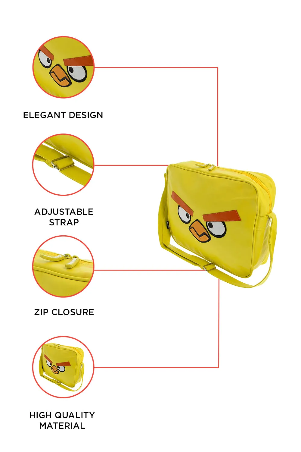 Angry Birds Premium Yellow Messenger Bag