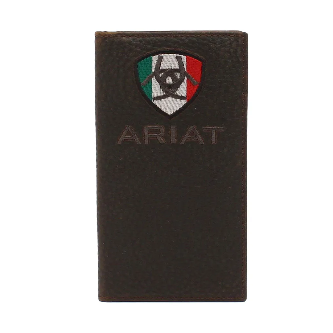 Ariat Men's Mexico Flag Logo Rodeo Wallet