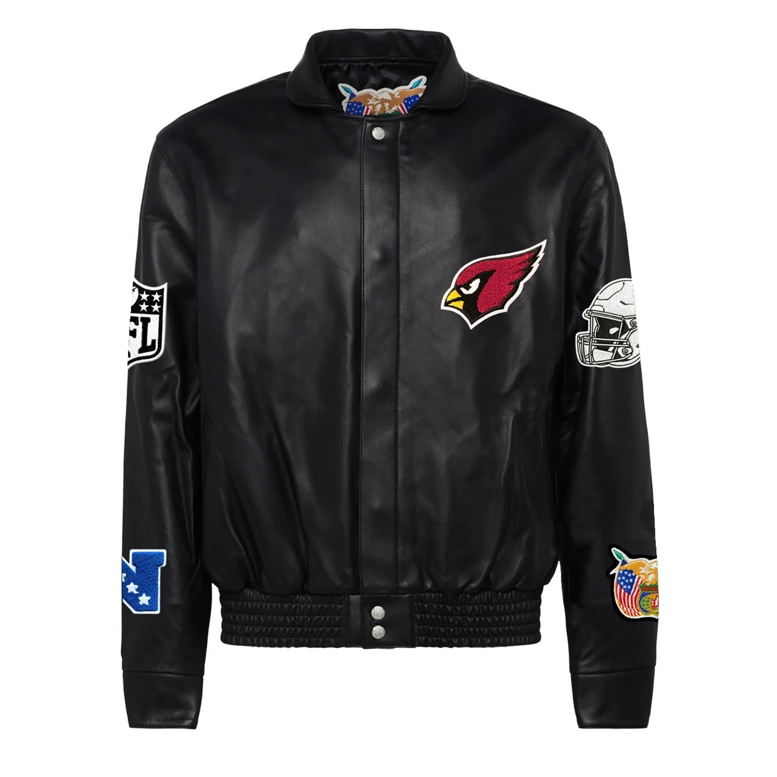 ARIZONA CARDINALS FULL LEATHER JACKET Black