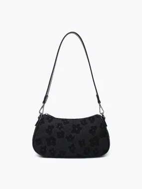 Asia Floral Shoulder Bag - Black