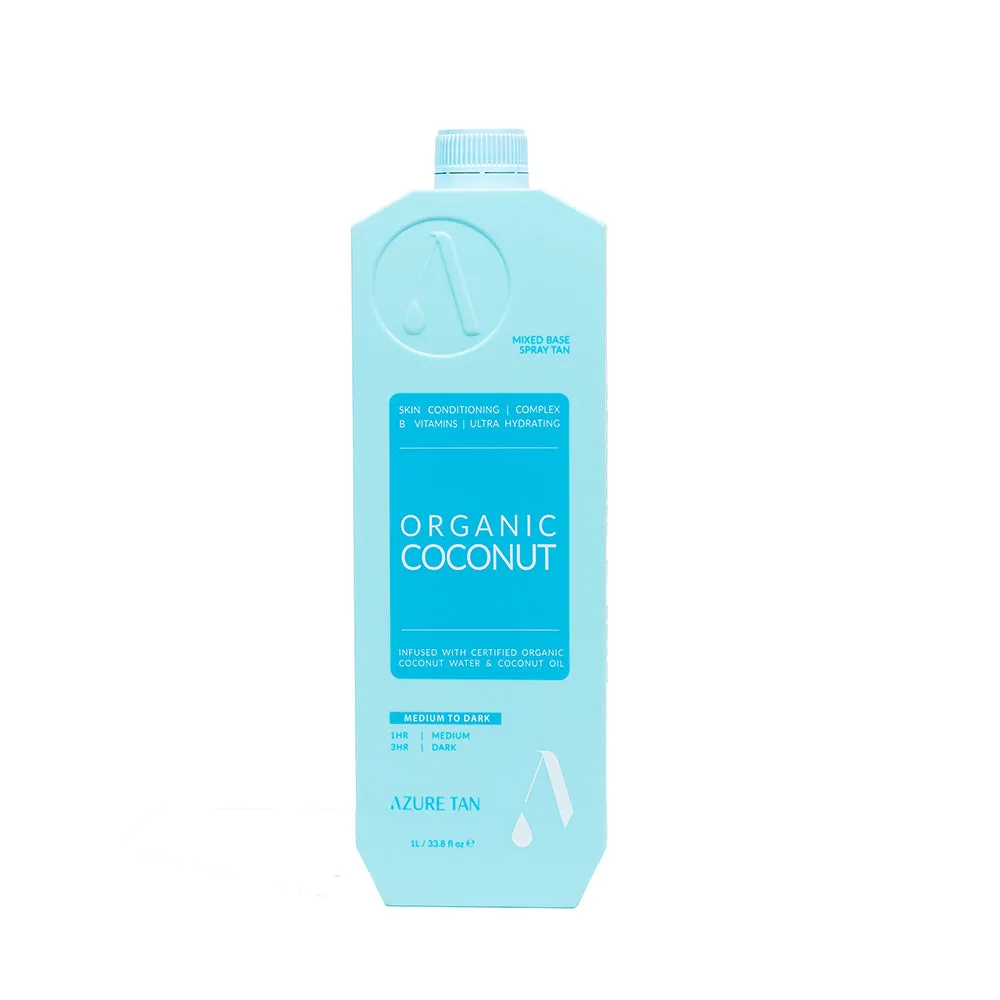 Azure Tan Pro Mist - Organic Coconut - Medium to Dark - 1L