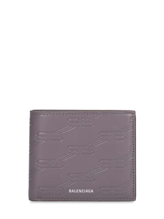 Balenciaga   BB monogram leather billfold wallet 