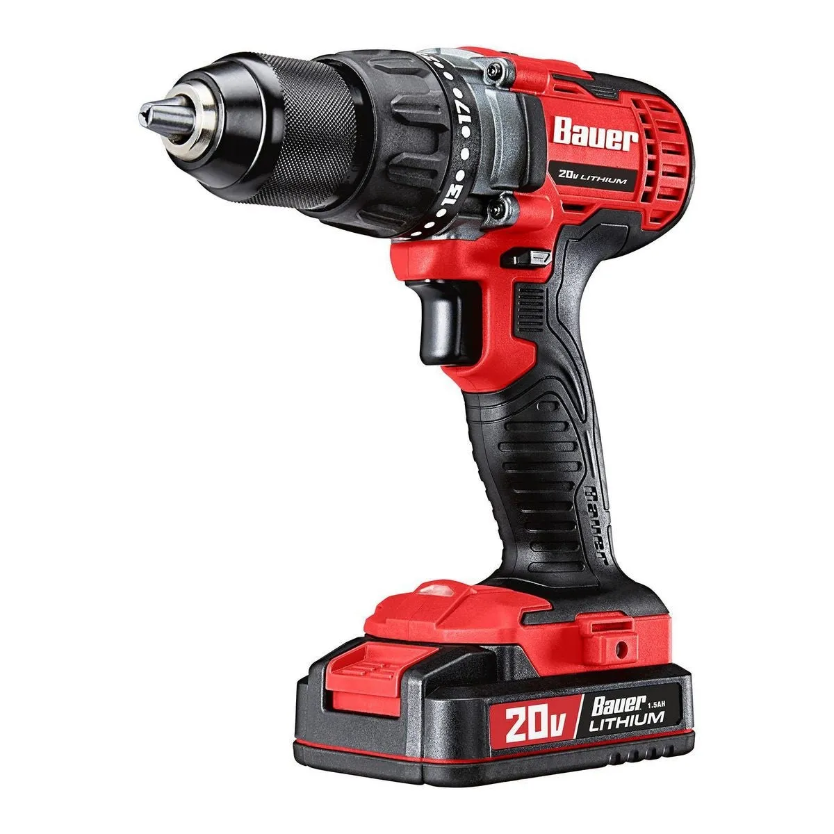 BAUER  20v Lithium-Ion Cordless 1/2 In. Drill/Driver Kit