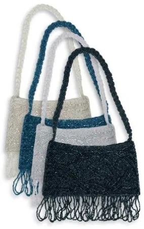 Beaded Bridal Handbag with Fringe