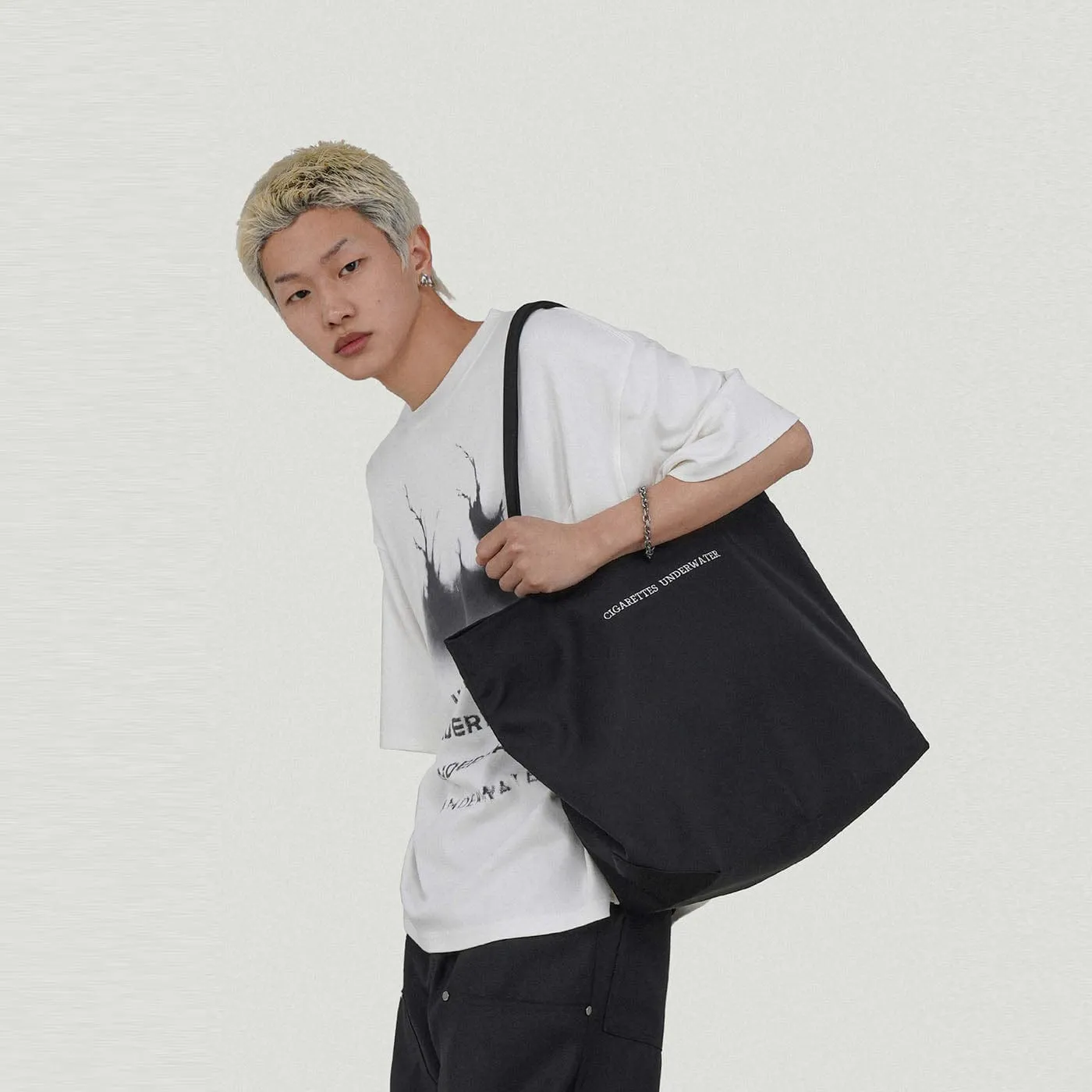 Black Canvas Tote Bag