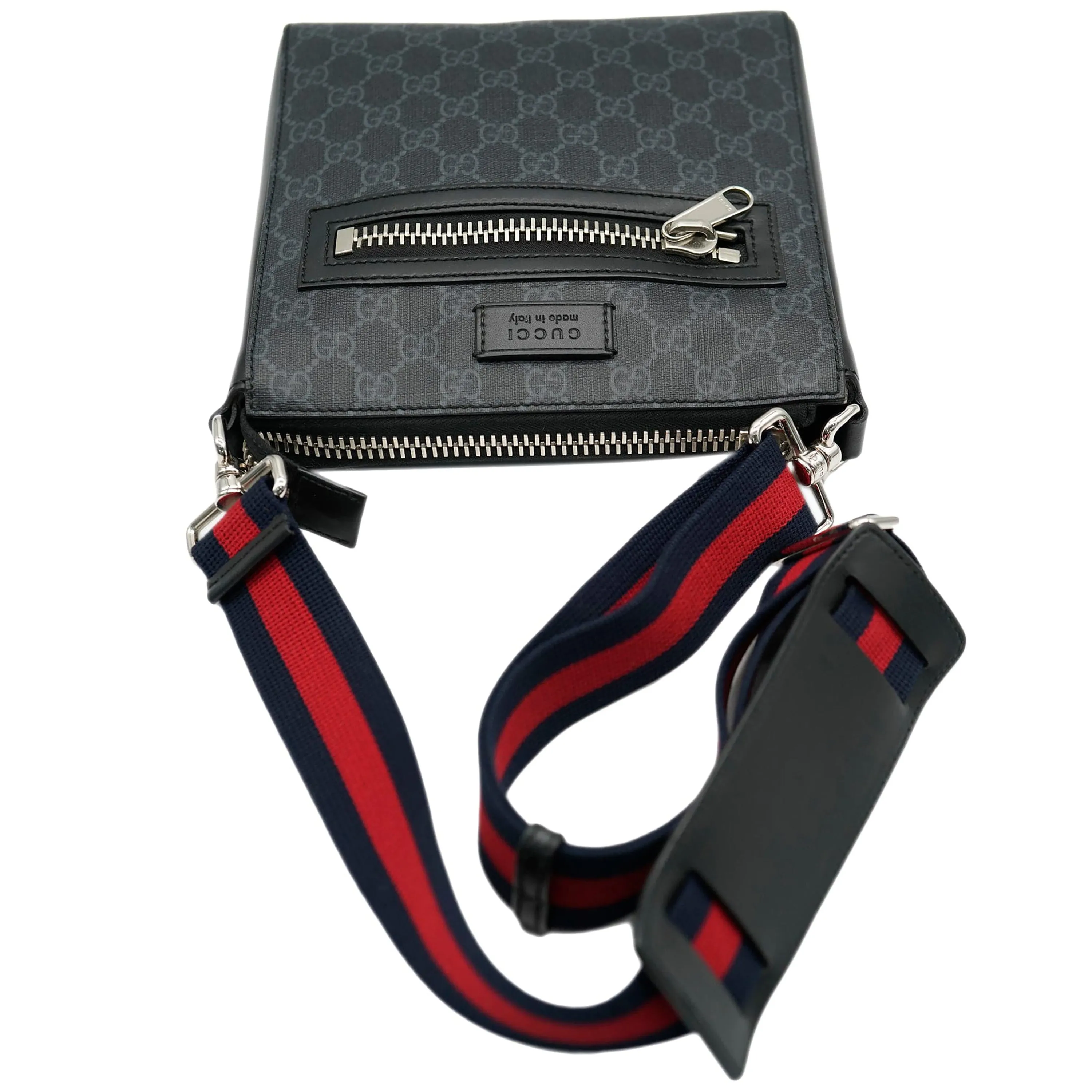 Black GG Supreme Messenger Bag