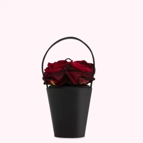 BLACK MULTI LIFE IS A BAG OF ROSES ROSE BASKET BAG