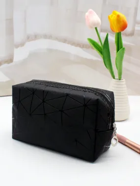 Black Portable Travel Makeup Bag Cosmetic Organizer Toiletries Bag Makeup