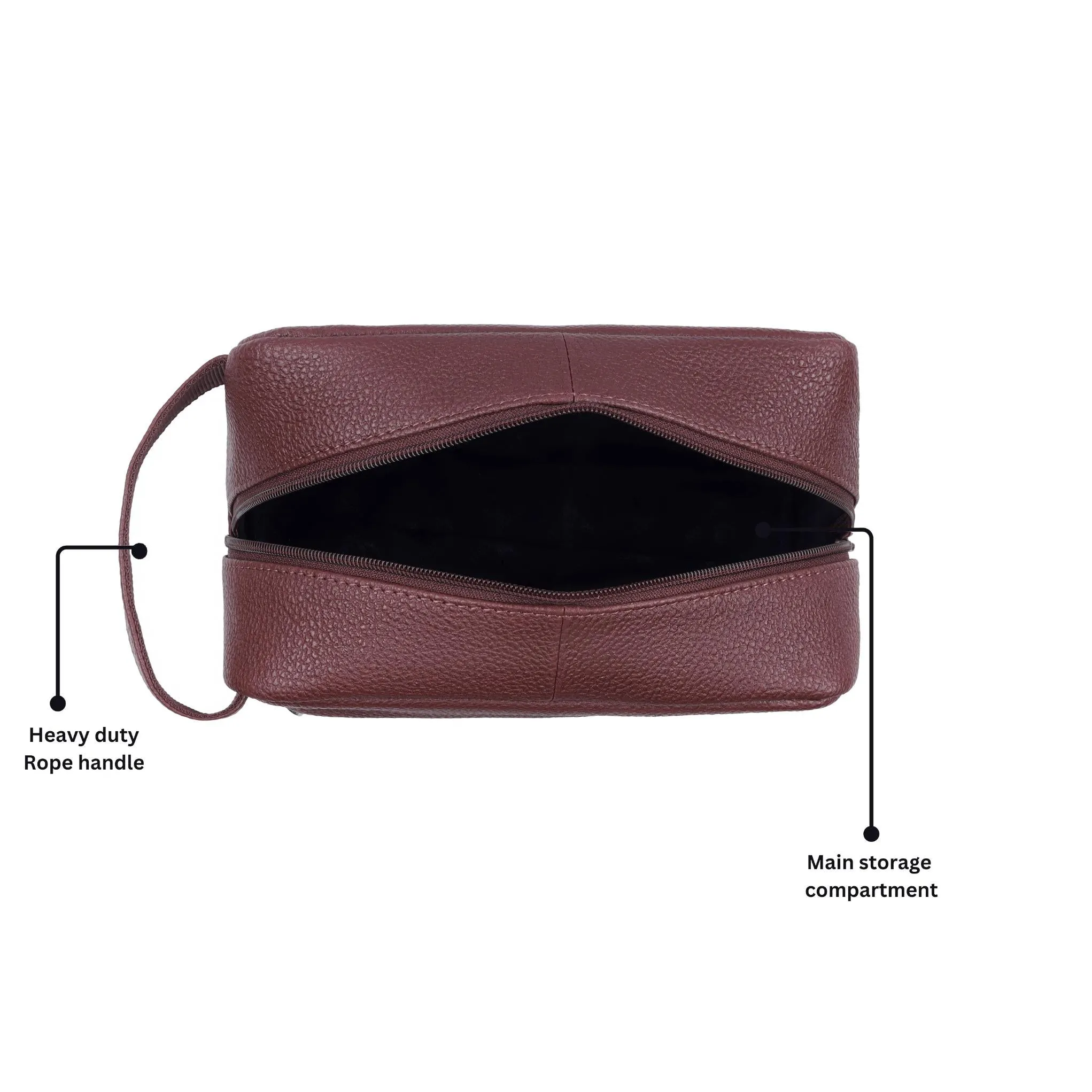 BONAVISTA Leather Toiletry Bag For Men & Women