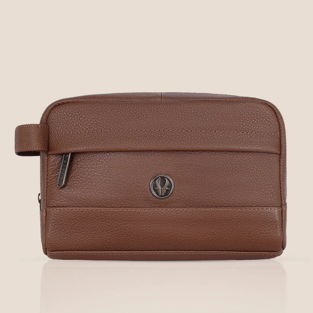 BONAVISTA Leather Toiletry Bag For Men & Women