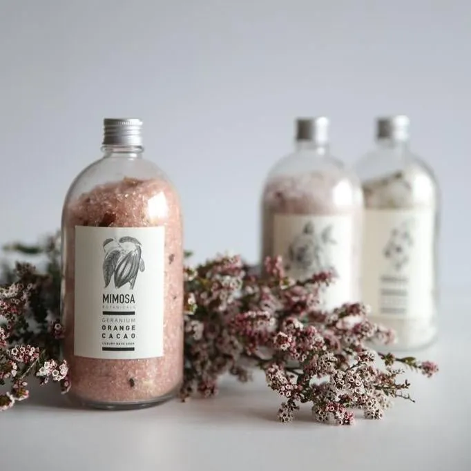 Botanical Bath Soaks : Apothecary Bottles