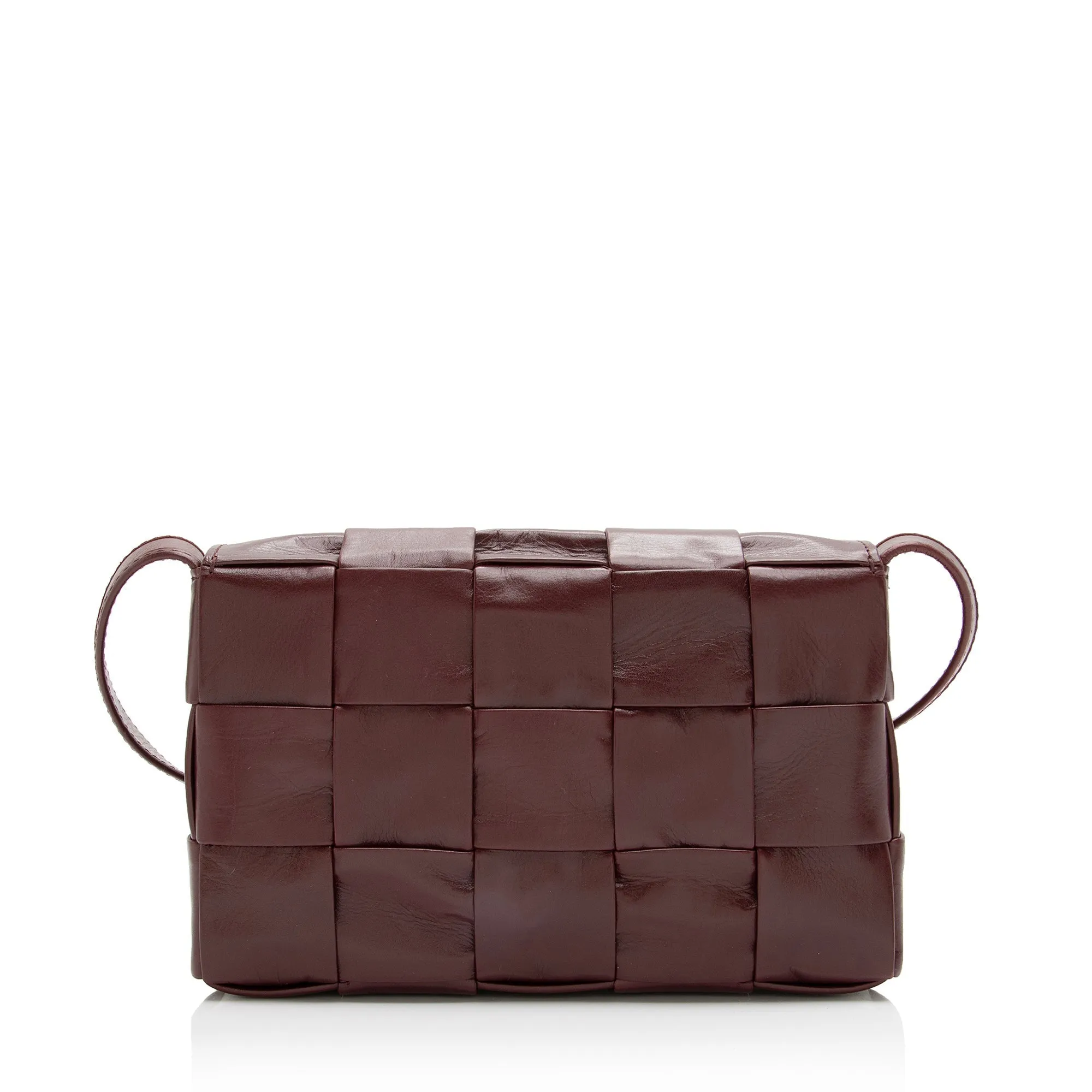 Bottega Veneta Distressed Calfskin Cassette Small Crossbody Bag (SHF-23109)