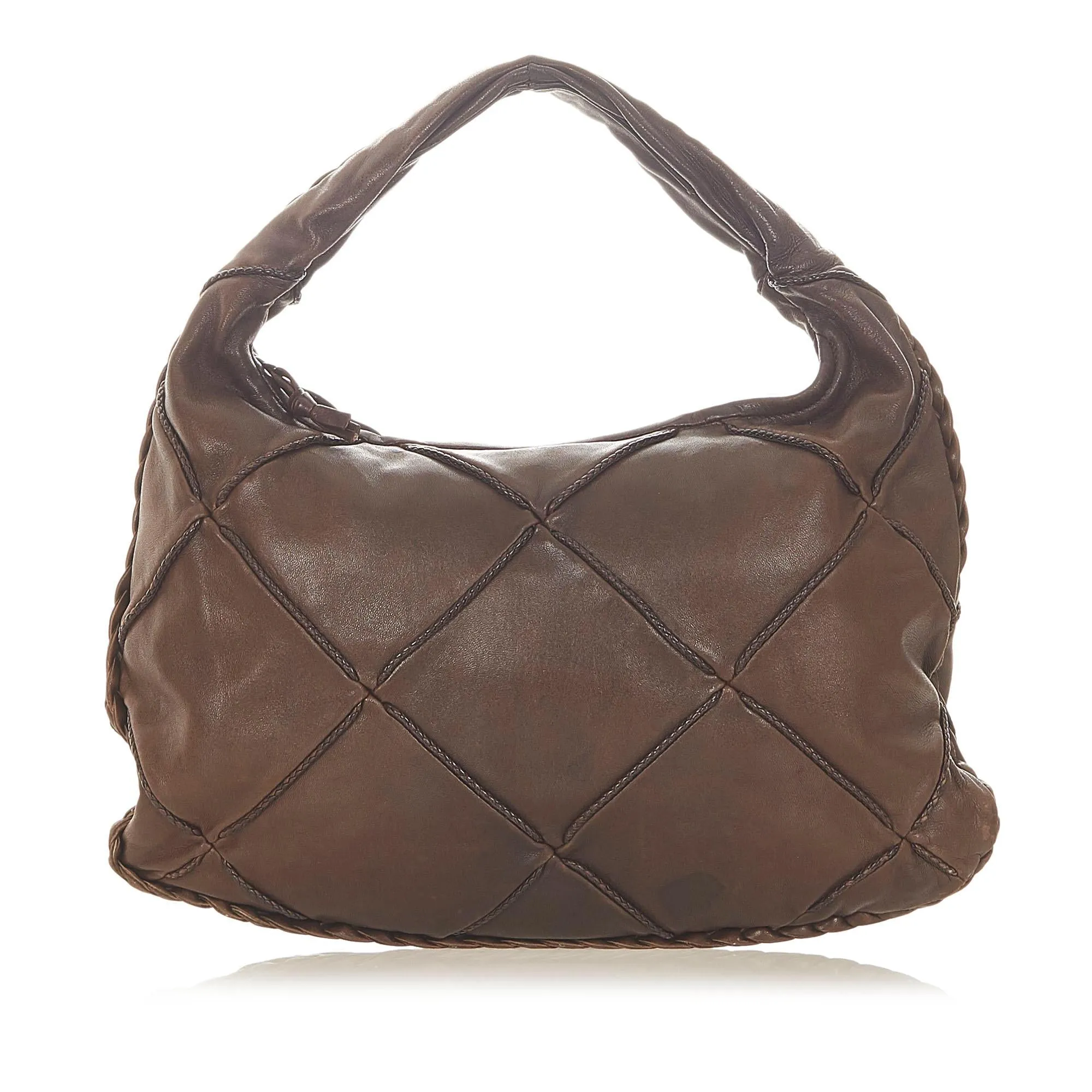 Bottega Veneta Leather Hobo Bag (SHG-20086)