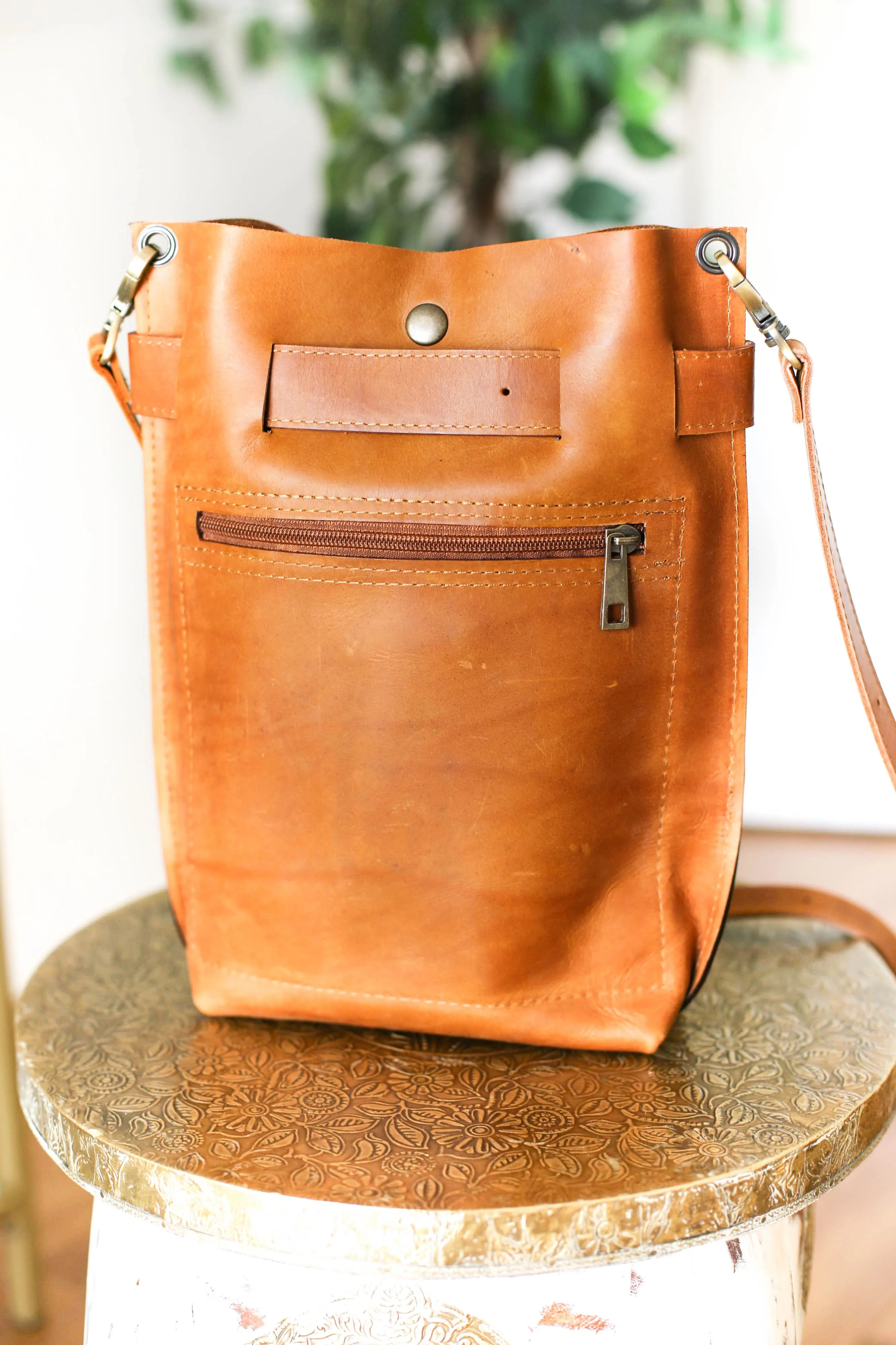 Brown Leather Backpack Purse - All Sizes