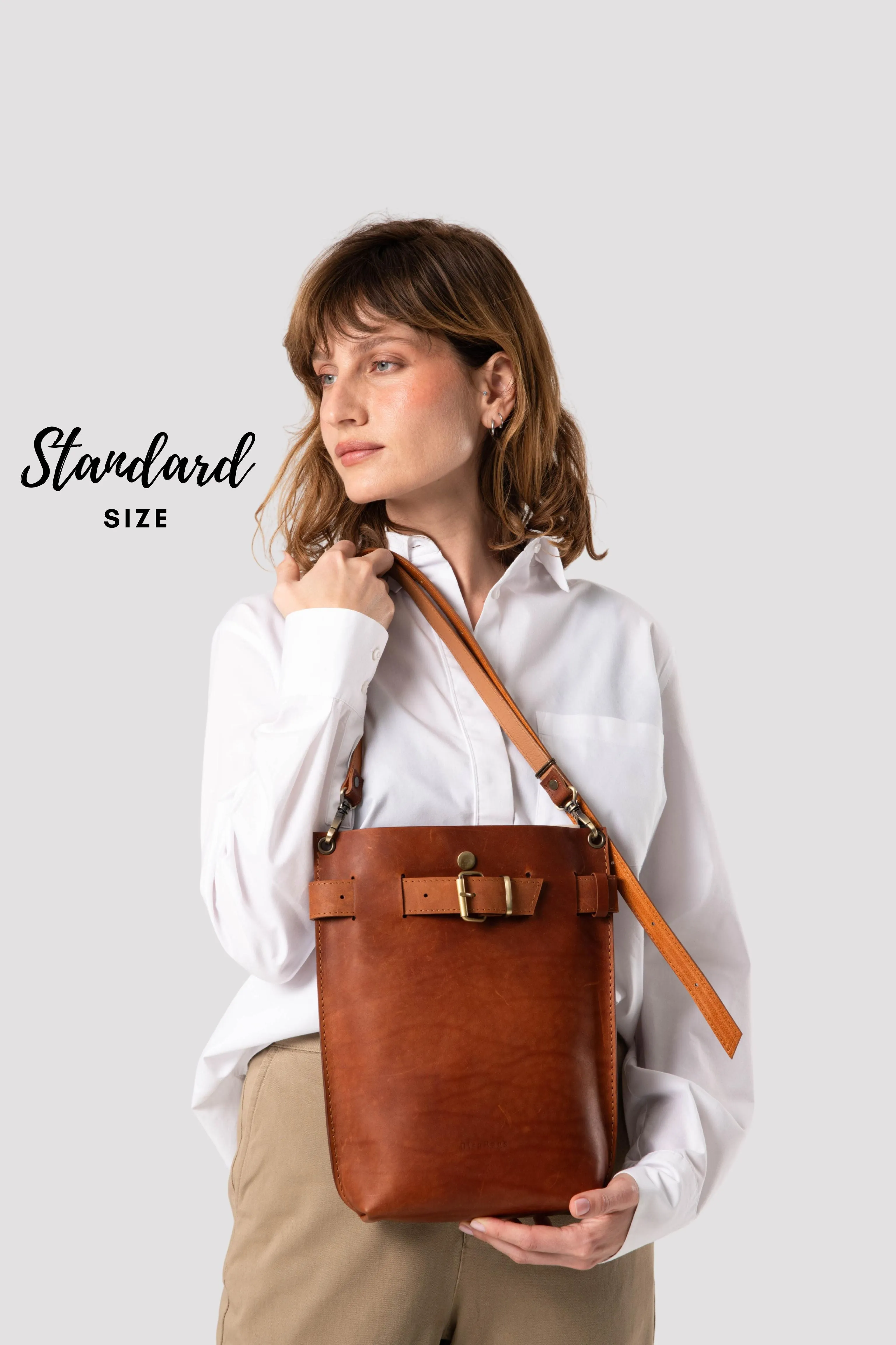 Brown Leather Backpack Purse - All Sizes