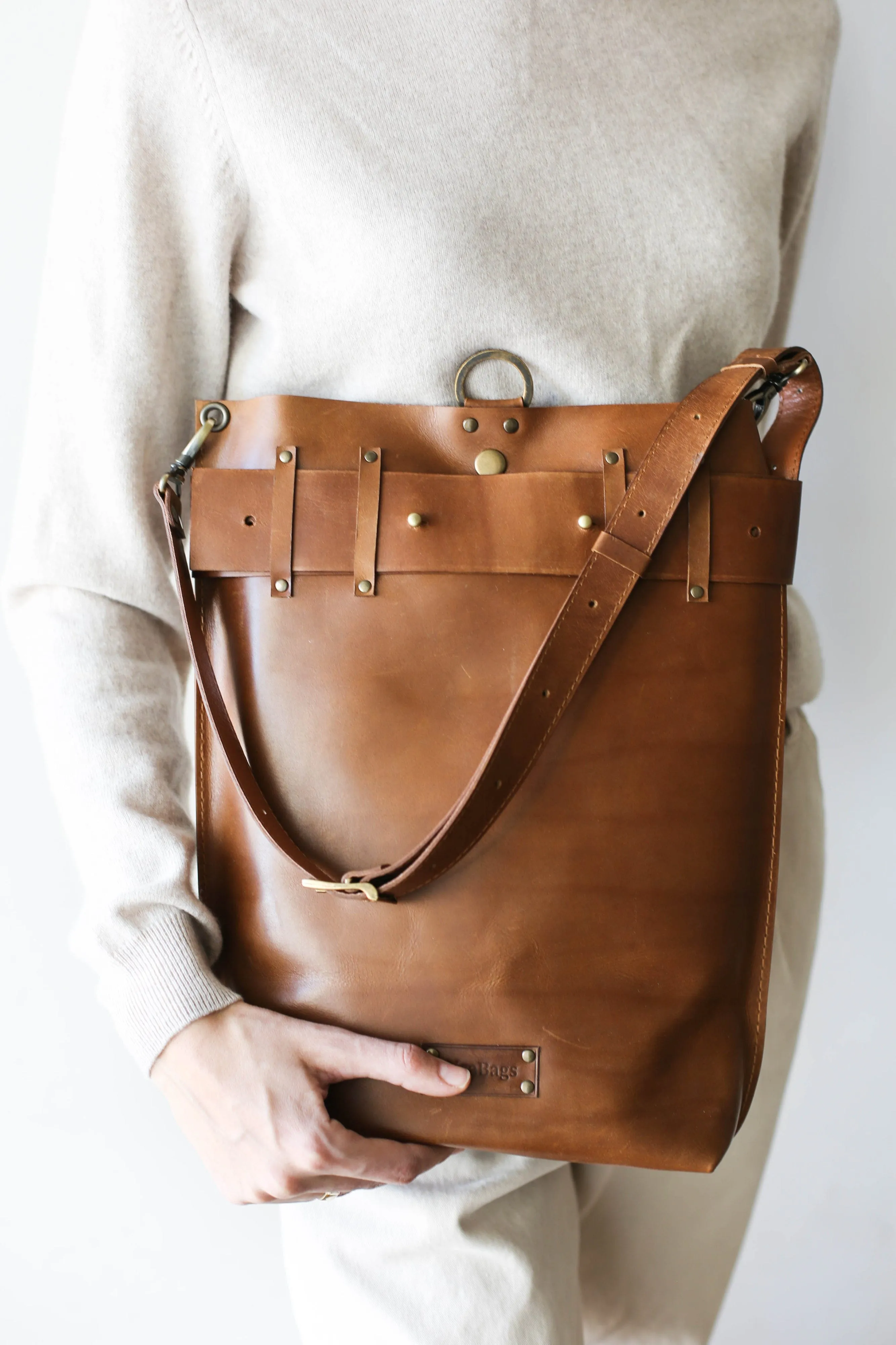 Brown Leather Backpack