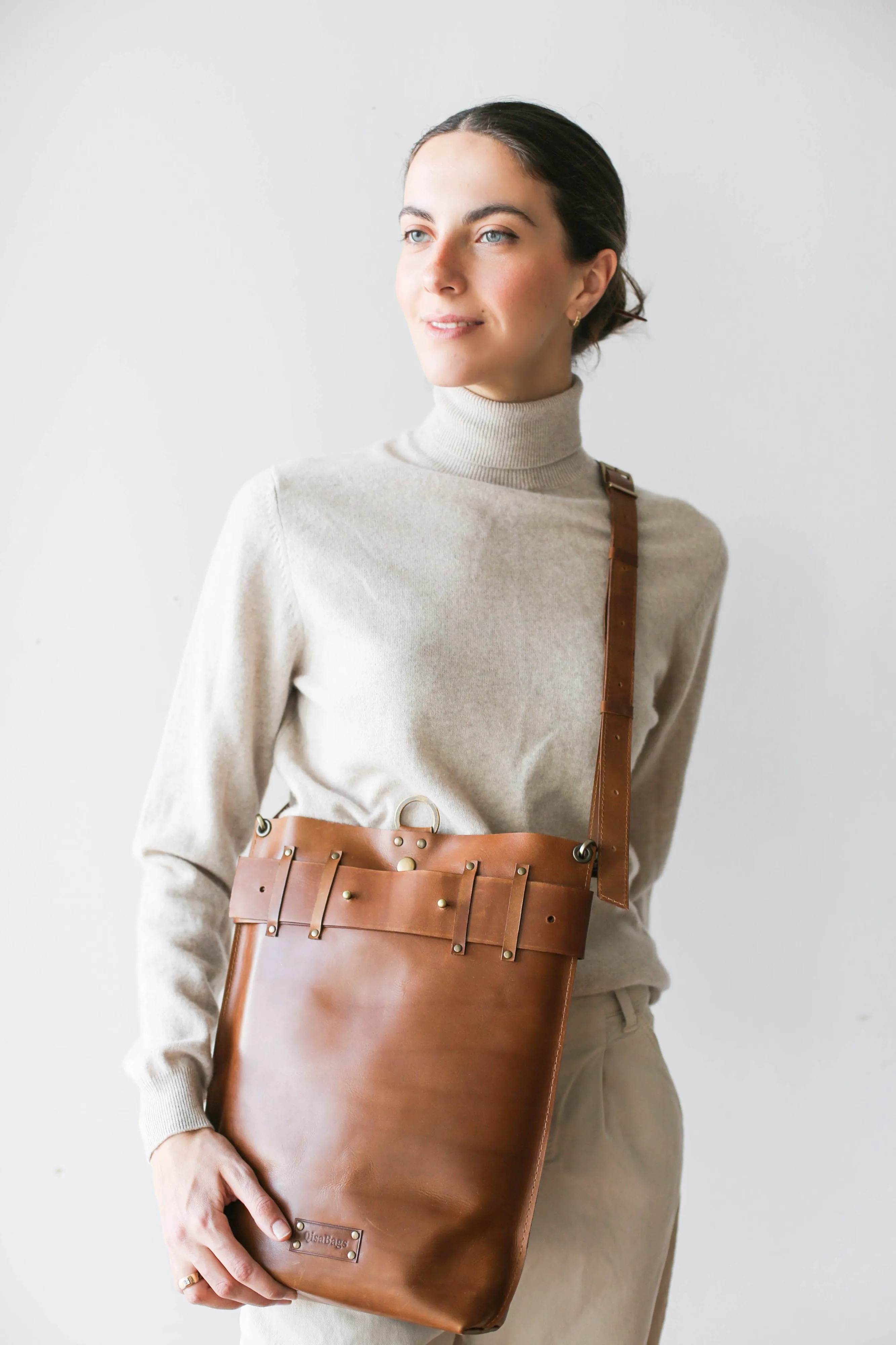 Brown Leather Backpack