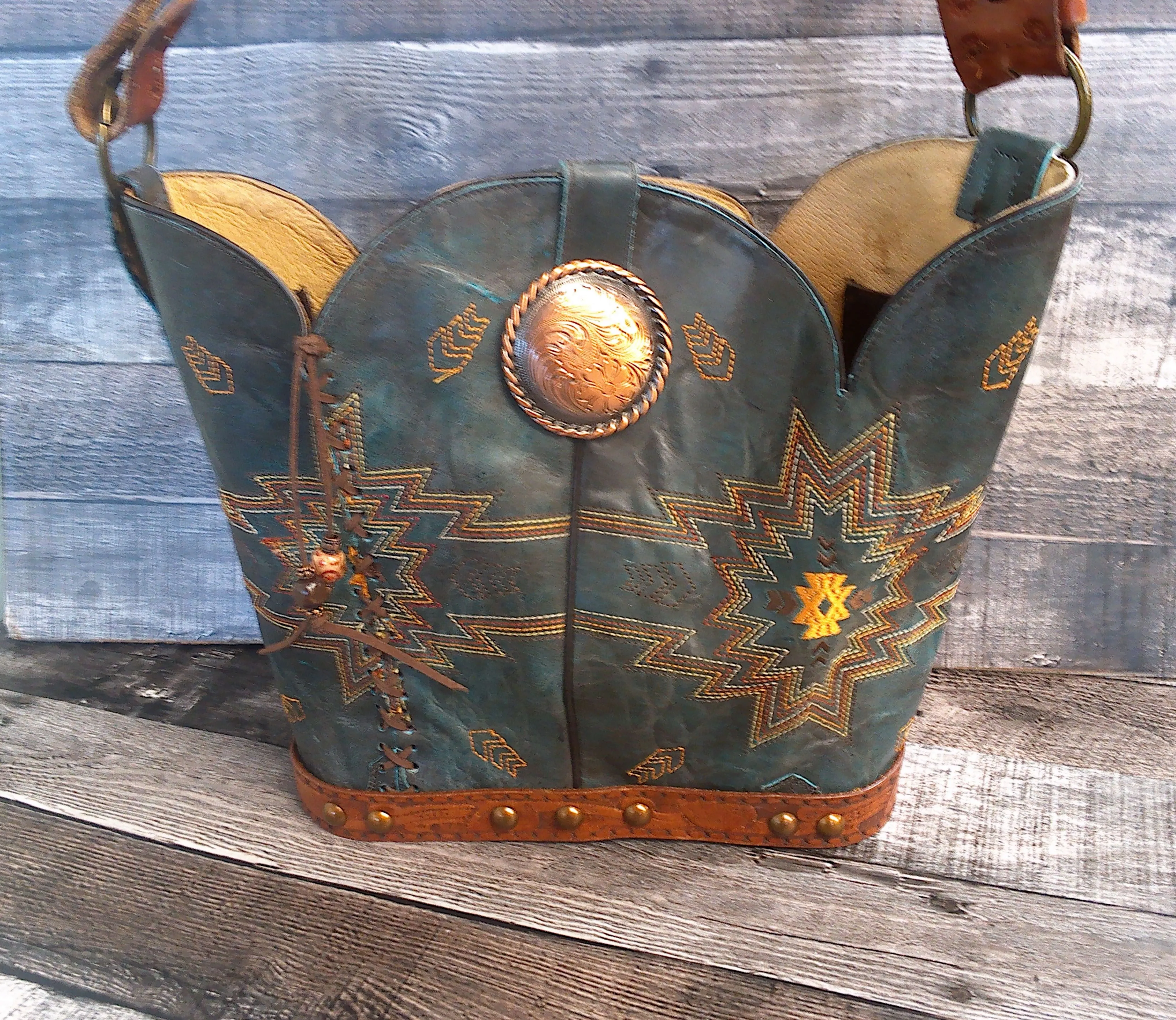 Bucket Bag Cowboy Boot Purse BK137