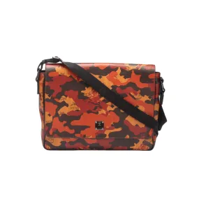 Camo Leather Messenger Bag