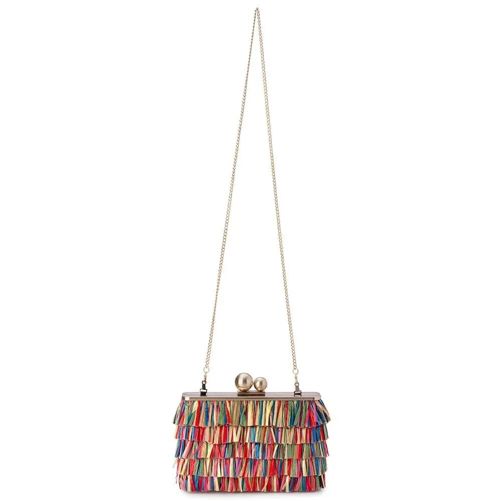 Carlita Carnivale Fringed Shoulder Bag (Multi)