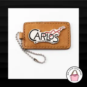 CARLOS by CARLOS SANTANA LEATHER & SILVER KEY FOB BAG CHARM KEYCHAIN HANG TAG