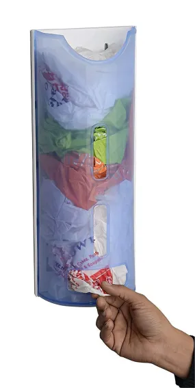 Carry Bag Dispenser, Plastic Bag Holder | Grocery Bag Storage Box | Disposable Bag Dispenser | Polythene Bag Saver