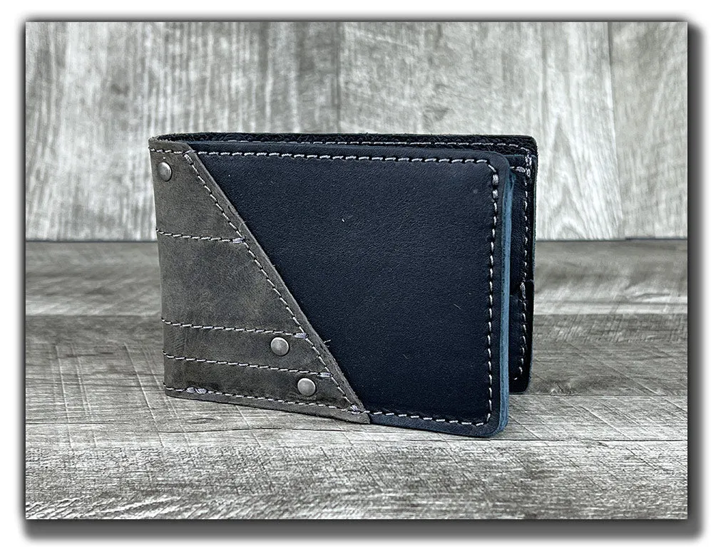 Chain Wallet with Guitar Pick Slots (With or Without Chain) - Aged Steel/Carbon Black