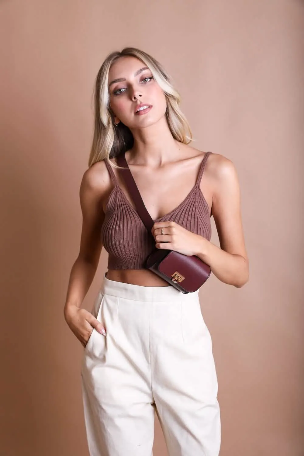 Chic Multi-Functional Vegan Leather Belt Bag