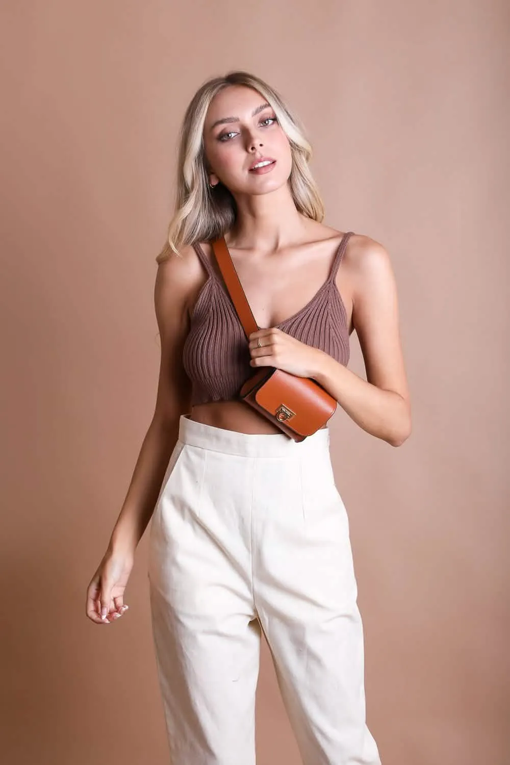 Chic Multi-Functional Vegan Leather Belt Bag