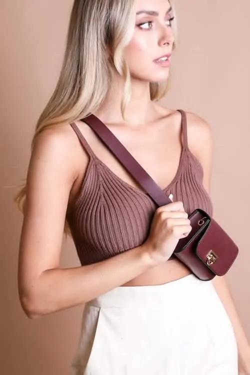 Chic Multi-Functional Vegan Leather Belt Bag