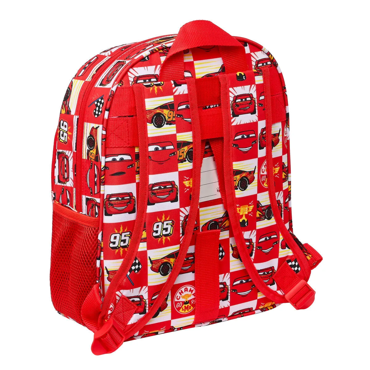 Child bag Cars Let's race Red White (27 x 33 x 10 cm)