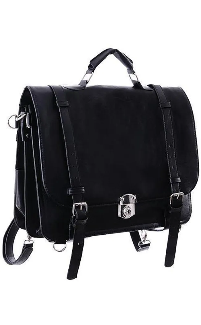 Classic Black Messenger Bag