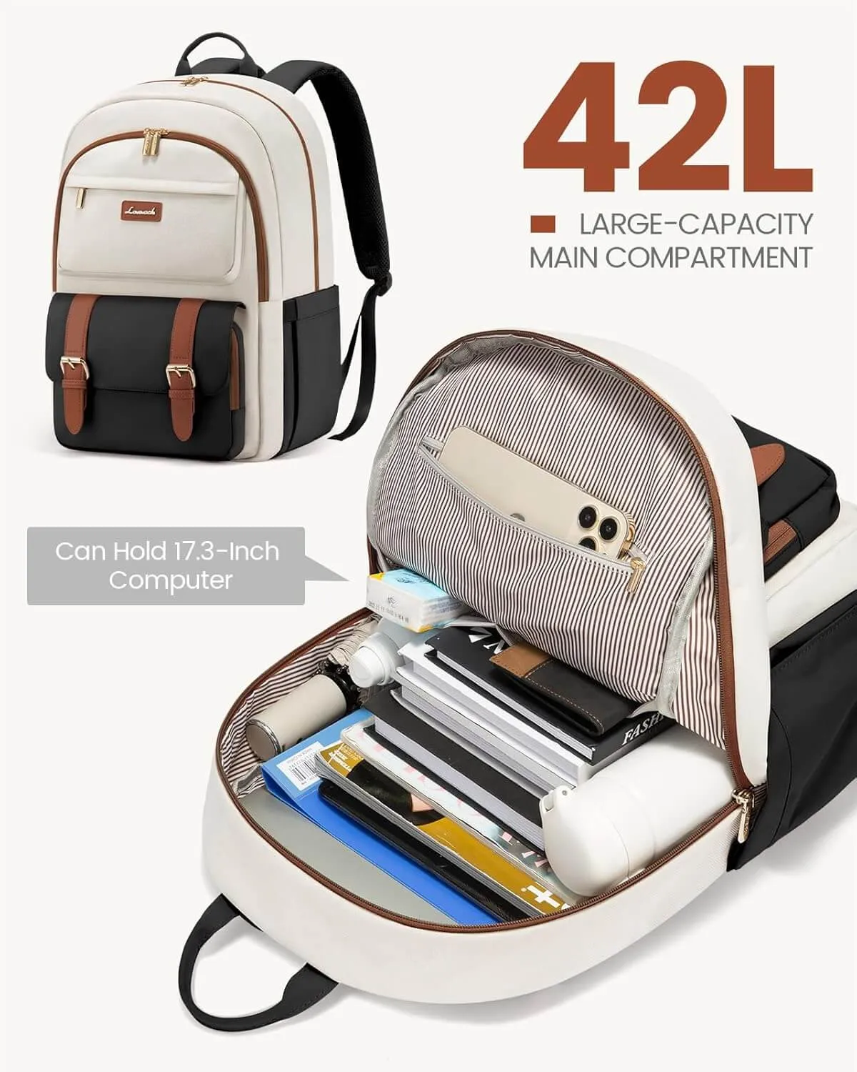 College Laptop Backpack, 15.6” 17.3”