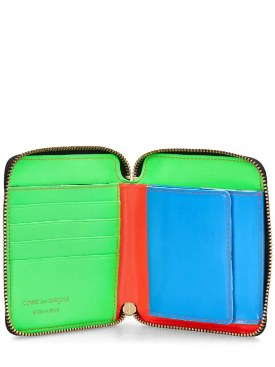 Comme des Garçons Wallet   Super Fluo leather wallet 